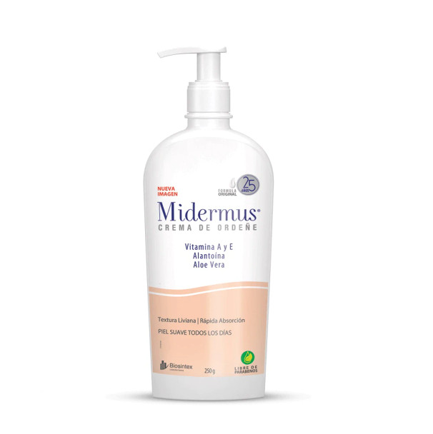 Midermus Crema de Ordeñe, Milking Cream with Vitamin A, E, Alantoin & Aloe Vera, 250 g / 8.8 oz