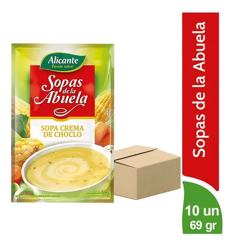 Alicante Sopa Crema de Choclo Creamy Corn Soup, 69 g / 2.43 oz ea (box of 10)