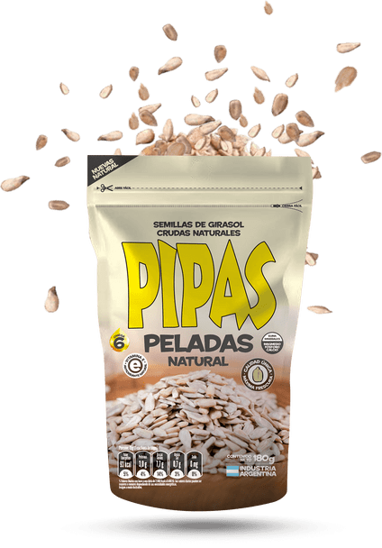 Pipas Peladas Natural Sunflower Seeds Peeled No Shell, 180 g / 6.34 oz