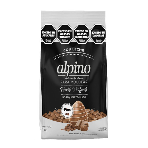 Alpino Baño de Repostería Para Moldear Milk Chocolate Coating Confectioner's by Lodiser, 1 kg  / 35.27 oz