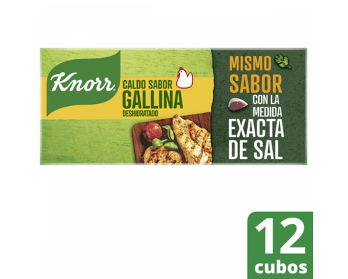 Knorr Caldo Sabor Gallina Dehydrated Chicken Soup Broth, 114 g / 4.02 oz (12 caldos per box)