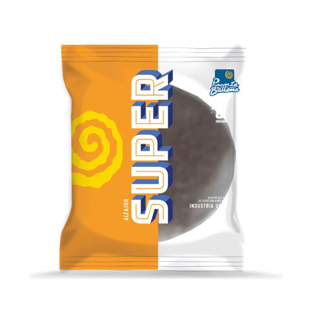 Punta Ballena Alfajor Super Negro Extra Milk Chocolate Alfajor with Dulce de Leche Filling from Uruguay, 80 g / 2.82 oz