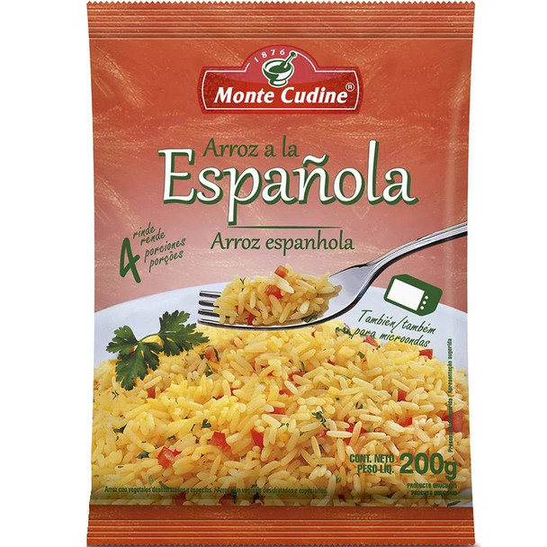 Monte Cudine Arroz Saborizado A La Española Spanish Rice with Herbs From Uruguay, 200 g / 7 oz bag for 4 servings