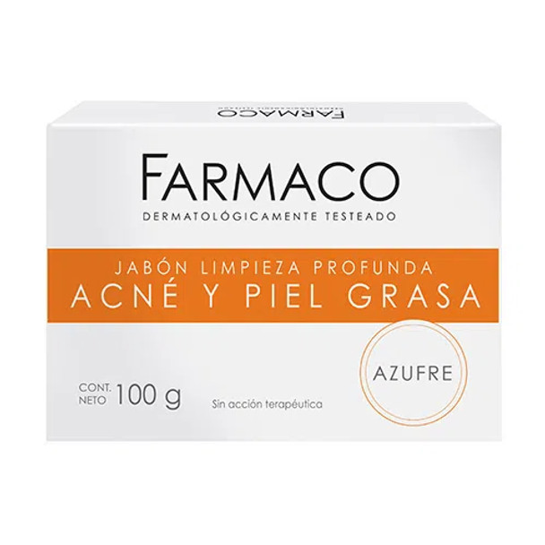 Farmaco Jabón de Azufre Sulfur Anti-Acne Soap, 100 g / 3.52 oz 