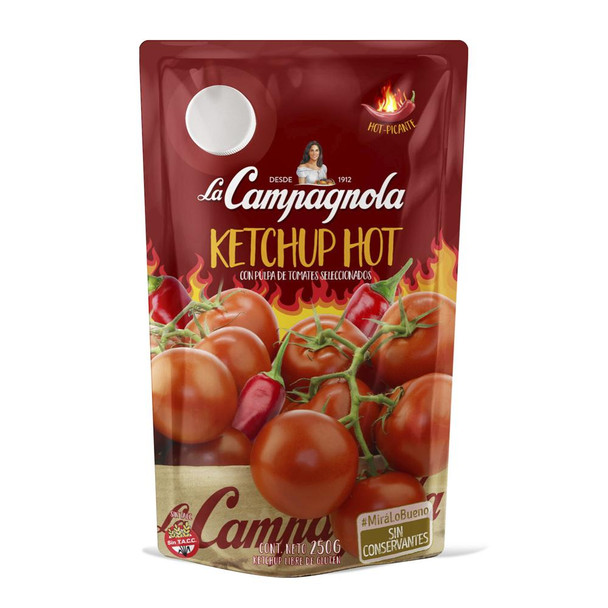 La Campagnola Ketchup Hot Sauce - Gluten Free, 250 g / 8.8 oz