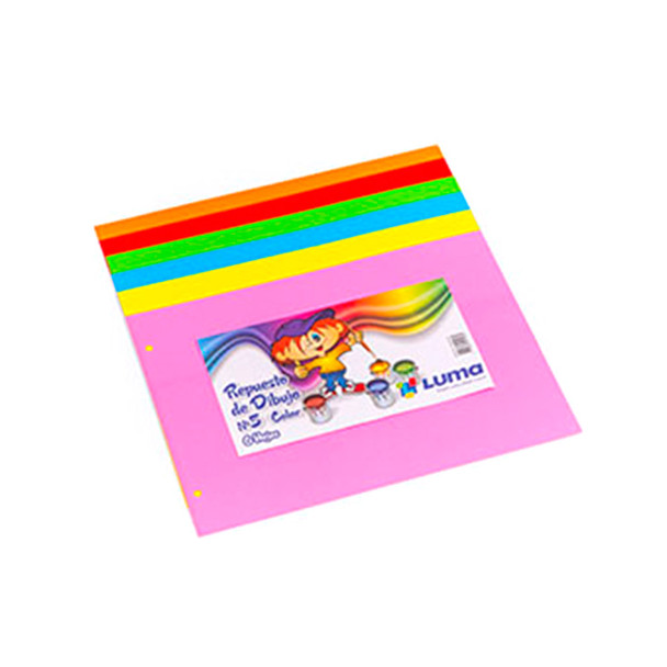 Repuesto Papel para Dibujo Color, Spared Sheets with 6 Colored Sheets, 230 mm x 320 mm / 9.05 " x 12.59 " (pack of 2)