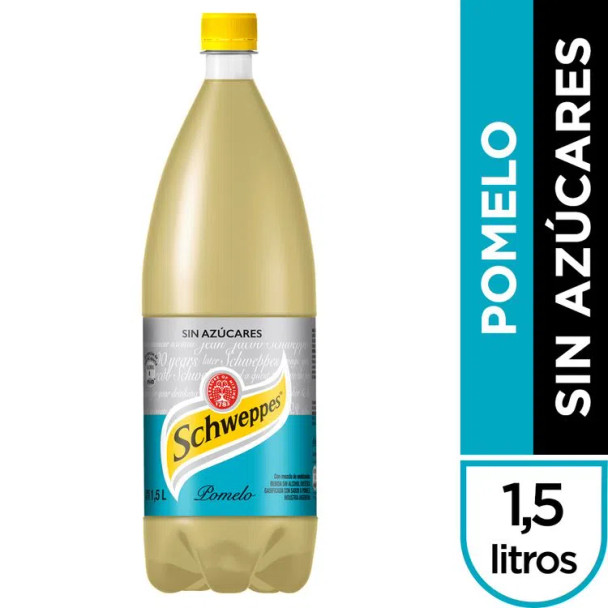 Schweppes Pomelo Sin Azúcares Grapefruit Soda - Sugar Free, 1.5 l / 50.7 fl oz