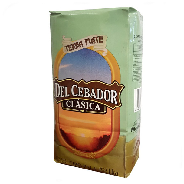 Del Cebador Yerba Mate Clásica Sin Yuyos from Uruguay, 1 kg / 2.2 lbs (pack of 8)