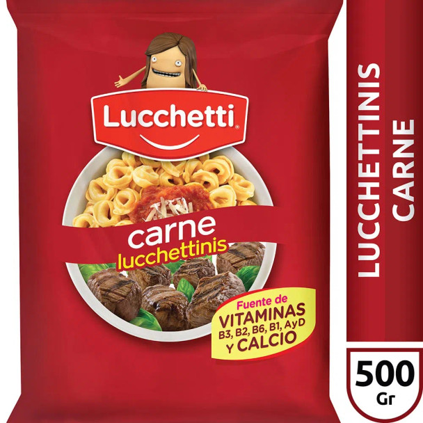 Lucchetti Lucchettinis Carne Meat Delicious Classic Pasta, 500 g / 17.6 oz bag