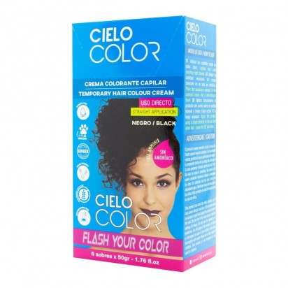 Otowil Fantasy Dye Sky Color Tintura Capilar Cream Colouring Straight Application, Negro / Black, Gluten Free 50 g / 1.76 fl. oz (box of 6)