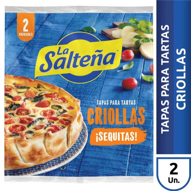 La Salteña Tapa Pascualina Tartas Criollas Classic Dough Discs for Pie Tart, 3 packs x 2 discs (6 total discs)