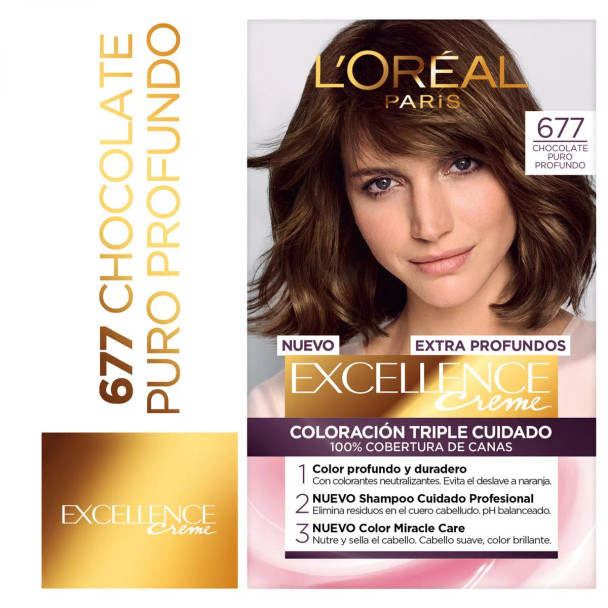 L'oréal Paris Kit de Coloración Extra Profunda Chocolate Puro Profundo Deep Coloring Kit 677 Pure Chocolate 