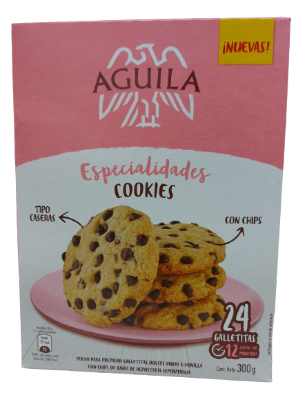 Águila Especialidades Cookies Powder Ready To Bake Cookies with Chocolate Chips, 300 g / 10.58 oz