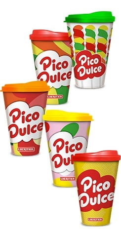 Vaso Pico Dulce Chupetín Assorted Cup of Fruit Rainbow Lollipop Favorite Candy Popular for Parties & Birthdays, 140g / 4.93 oz (10 units)