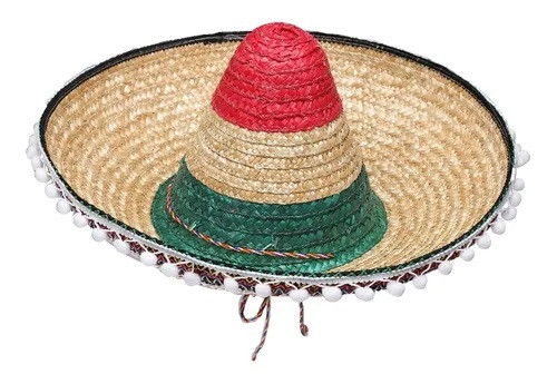 Sombrero Mexicano Con Borlas Unisex Mexican Hat For Adults Embroidered Party Hat, 53 cm-57 cm diameter 