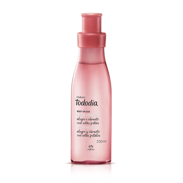 Natura Tododia Body Splash Frutos Rojos Frutal Red Berries Fresh Fragance Vegan Body Splash, 200 ml / 6.76 fl oz