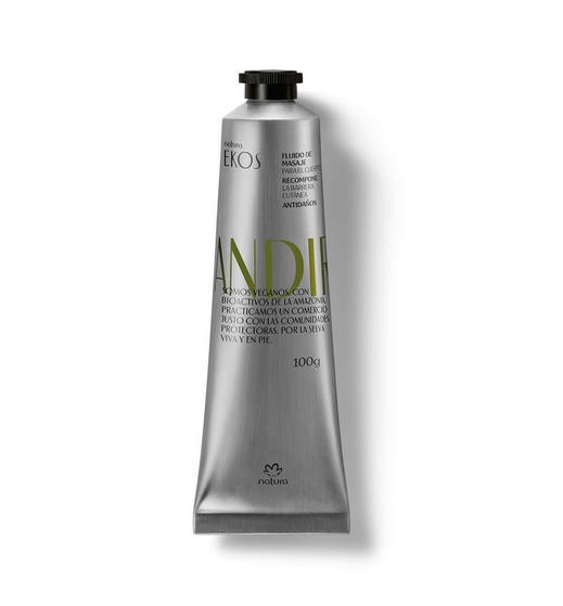 Natura Ekos Andiroba Fluido De Masajes Andiroba Fluid Massage Cream Vegan Body Cream, 100 g / 3.5 oz