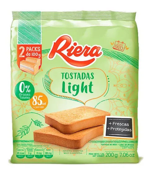 Riera Tostadas Light Classic Diet Toasts, 200 g / 7.05 oz 
