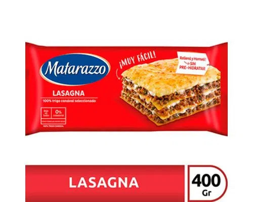 Matarazzo Lasagna Dry Pasta Lasagne Sheets Oven-Ready & Microwave-Ready, 400 g / 0.88 lb for 10 servings