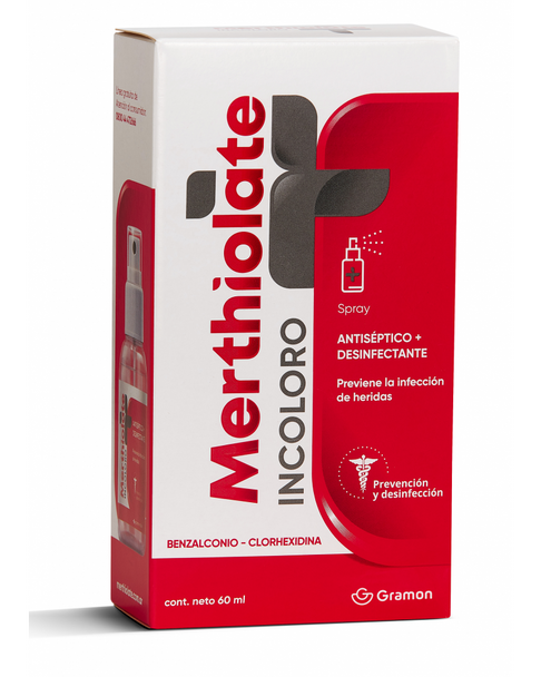 Merthiolate Antiséptico, Desinfectante Spray  Antiseptic, Disinfectant, 60 ml / 2.02 fl oz