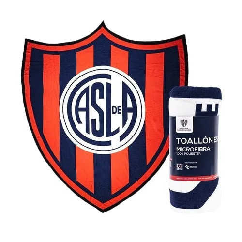 Toallón Gigante San Lorenzo Giant Microfiber Towel Soccer Team Shield Large Bathroom Washcloth, 170 cm x 140 cm / 66.9" x 55.1"
