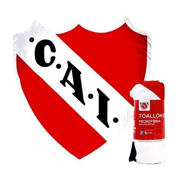 Toallón Gigante Club Altético Independiente Giant Microfiber Towel Soccer Team Shield Large Bathroom Washcloth, 170 cm x 140 cm / 66.9" x 55.1"