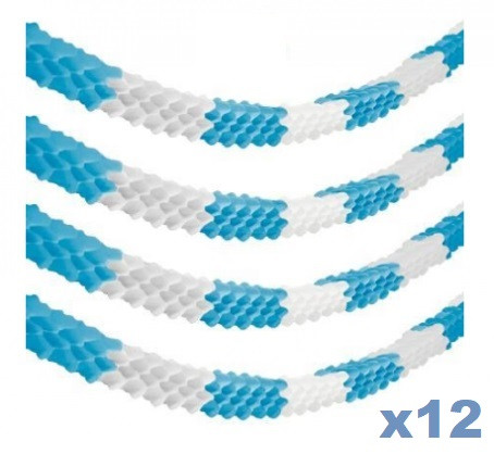 Guirnalda Decorativa Argentina 12-Piece Lightblue & White Decorative Paper Garland Reusable Party  Hanging Garland (12 units)