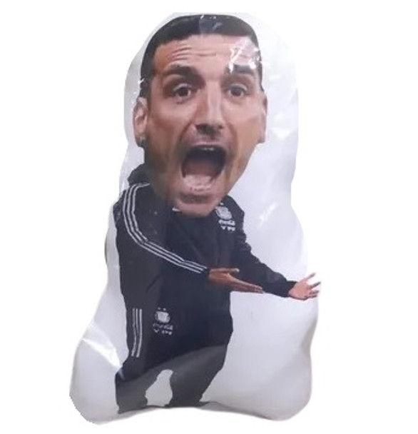 Almohadón Almohadita Lionel Scaloni Argentinian Football Technical Director Scaloni Funny Pillow Decor, 27 cm x 16 cm / 10.6" x 6.3"  