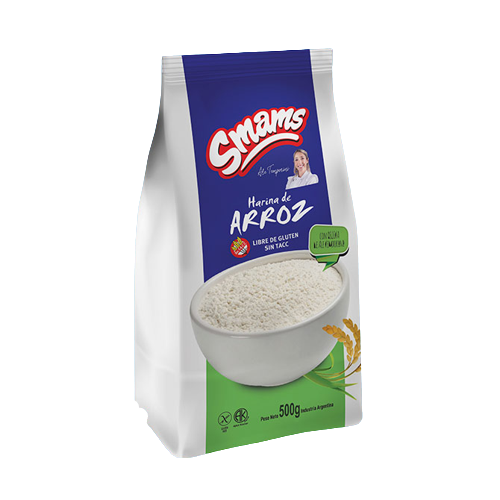 Smams Harina de Arroz, Rice Flour Gluten Free & Kosher, 500 g / 17.63 oz 