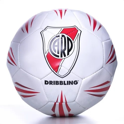 Pelota de Fútbol River Plate PVC Material Football Soccer Ball Nº 5 Red & White Size 5 by Dribbling (Deflated)