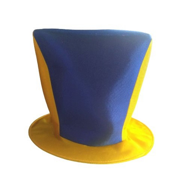 Galera Vertical Boca Juniors Blue & Yellow Top Hat Unisex Carnival Accessory Fun Themed (One Size Fits All)