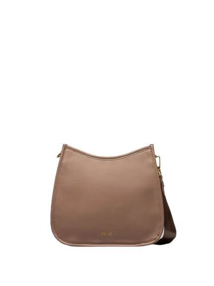 Prüne Bandolera Dolmen Cuero Marrón Claro Leather Shoulder Bag Internal Pocket & Adjustable Handle (Tawny Brown)