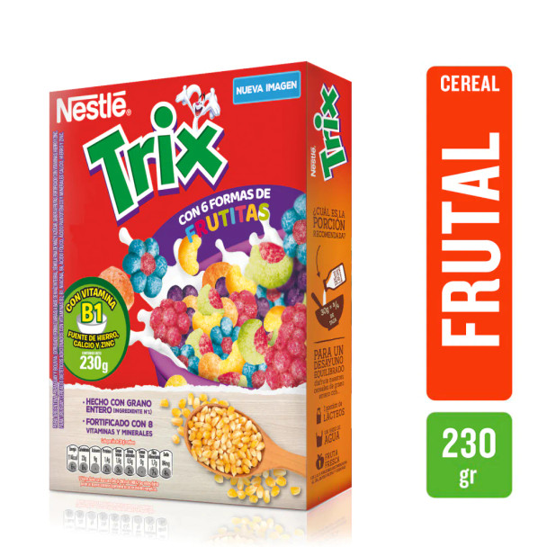 Nestlé Trix Unique Latin American Fruit Flavored Cereal Whole Grain Grano Entero, 230 g / 8.11 oz