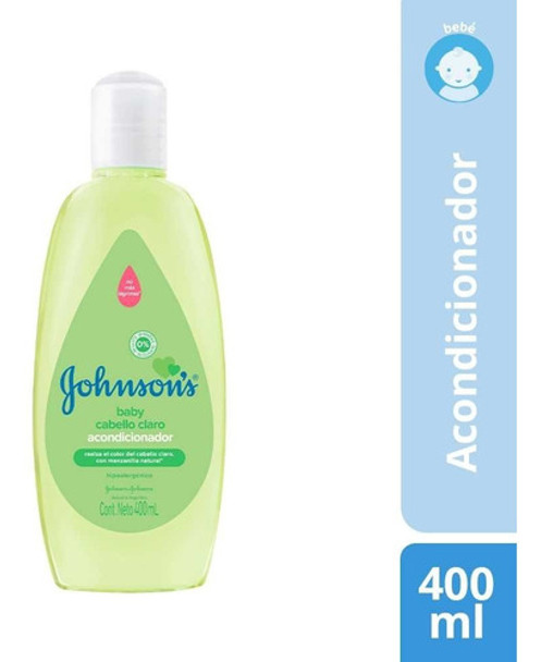 Johnson's No More Tears Baby Acondicionador Cabello Claro Light Hair Conditioner  with Natural Chamomile, 400 ml / 13.52 fl oz