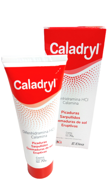 Caladryl Cream for Insect Bites, Sun Burns &  Pruritus Crema Para Aliviar Picaduras, Sarpullidos, Quemaduras & Eruptivas, 70 g / 2.46 oz