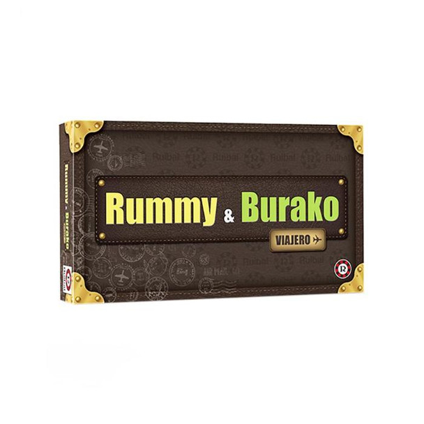 Rummy & Burako Classic Numbers Board Game Traveler Edition Ideal Family Puzzle by Ruibal (Spanish)