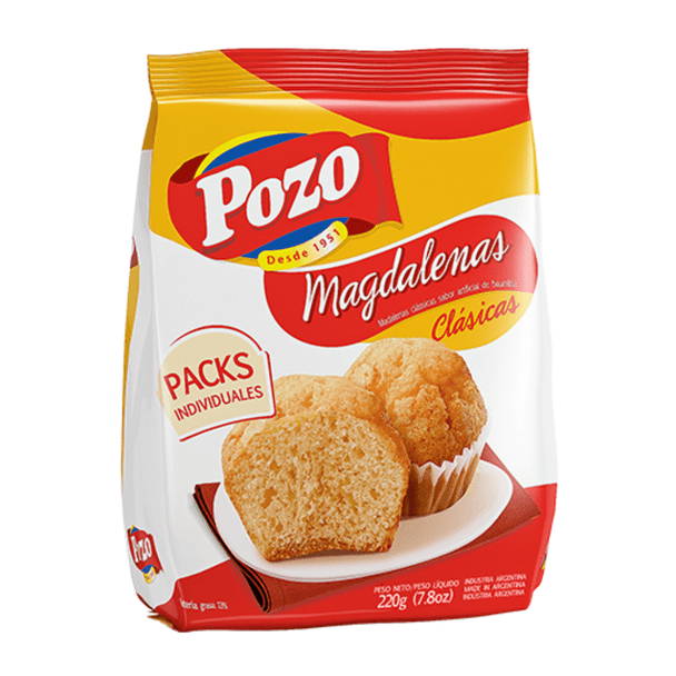 Pozo Magdalenas Clásicas Vanilla Flavored Muffins, 220 g / 7.8 oz