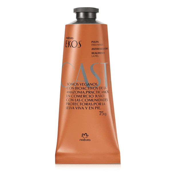 Natura Ekos Castanha Pulpa para Manos Chestnut Hands Cream Vegan Anti Dryness Cream, 75 g / 2.64 oz