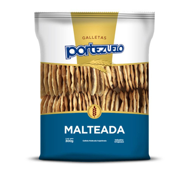 Portezuelo Malteadas Galletas Classic Crackers Thin & Crunchy Cookies from Uruguay, 300 g / 10.5 oz