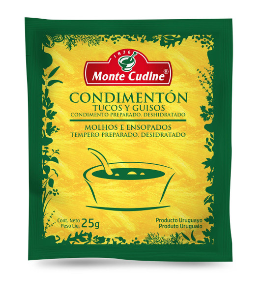 Monte Cudine Condimento Preparado Tucos & Guiso Spices Condimentón, 25 g / 0.88 oz pouch