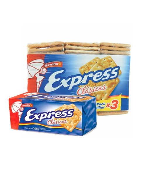 Express Water Biscuits Galletitas de Agua Classic for Breakfast, Brunch & Tea, 324 g / 11.4 oz tri-pack