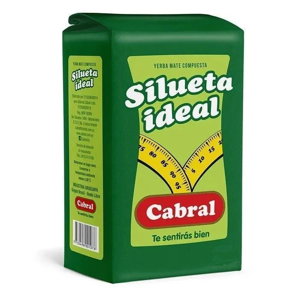 Cabral Yerba Mate Silueta with Herbs, 1 kg / 2.2 lb 