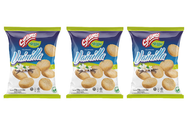 Smams Veggies Galletitas Polvorones Vainilla Vegan Vanilla ShortBread Cookies, Gluten Free & Kosher Cookies, 120 g / 4.23 oz (pack of 3)