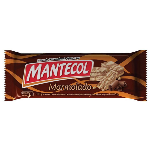 Mantecol Marmolado Semi-Soft Peanut Butter Nougat from Uruguay, 111 g / 3.91 oz bar