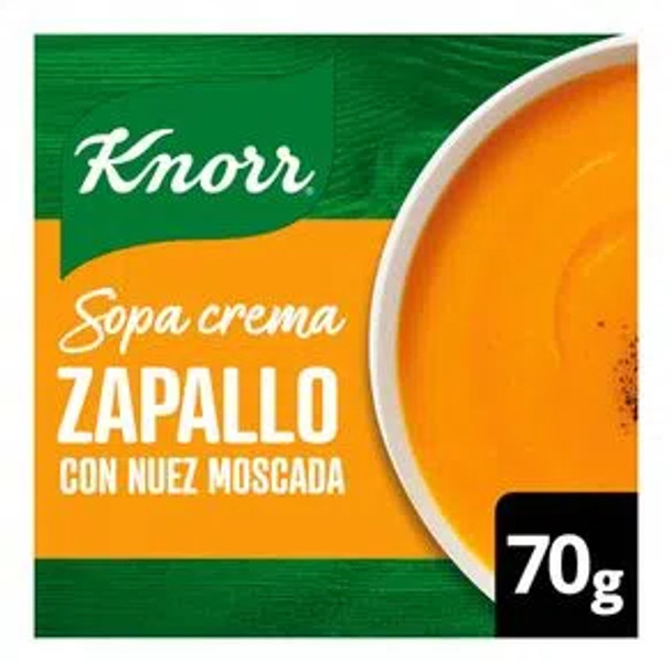 Knorr Sopa Crema Zapallo con Nuez Moscada, Pumpkin & Nutmeg Creamy Soup Powder from Uruguay, 4 servings per pouch, 70 g / 2.46 oz