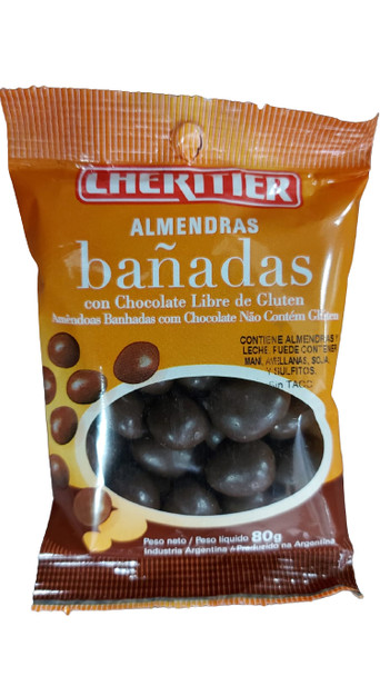 Lheritier Almendras Bañadas con Chocolate Classic Milk Chocolate-Covered Almonds Sweet Snack, 80 g / 2.82 oz 