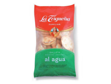 La Trigueña Galletas Al Agua Classic Crackers Thin & Crunch Cookies from Uruguay, 500 g / 17.6 oz ea