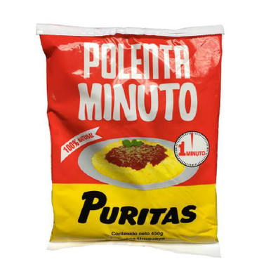 Puritas Polenta Puritas Instantánea Classic Corn Meal Ready In One Minute, 450 g / 15.87 oz
