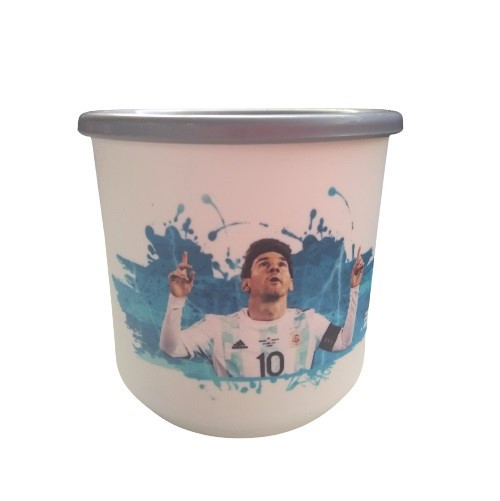 Mate Viajero Messi Argentina Eco-Plastic Unbreakable Mate Thermal Cup (1 pc)