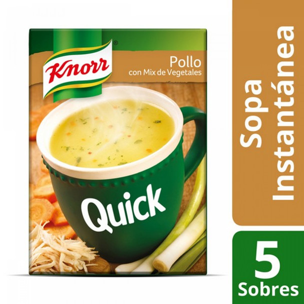 Knorr Quick Ready to Make Soup Chicken with Vegetables, 5 pouches